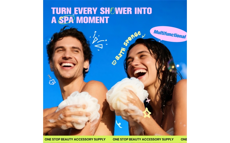 St Future Turn Every Shower Into a Spa Moment 3-in-1 Loofah Bath Sponge Lushie Loofah Duo manufacturer  factory supplier