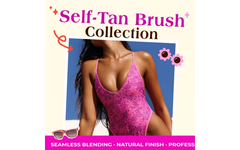 St Future Self-Tan Brush Collection Flexi Grooming Brush Mega Ergonomic Body Brush Precision Tanning Brush Oval Ease  Multi-Use Brush  Luxe Tear Drop Tanning Brush Plush Wave All-Angle  Tanning Brush